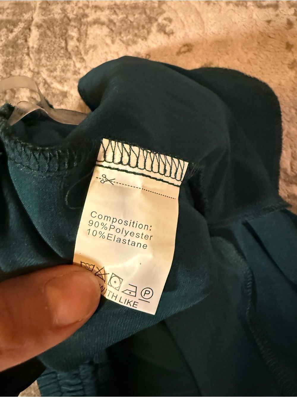 Pretty Garden Satin Jogger Cargo Pockets Pants Teal Women's Medium - Picture 5 of 7